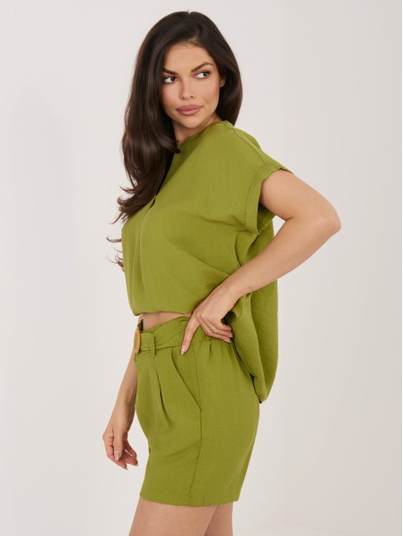 Szorty-D60103M62612KA3-oliwkowy