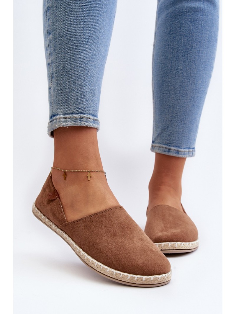 Women's Suede Espadrilles Brown Vulcano