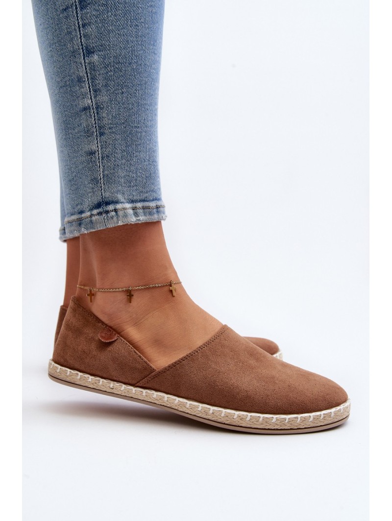 Women's Suede Espadrilles Brown Vulcano