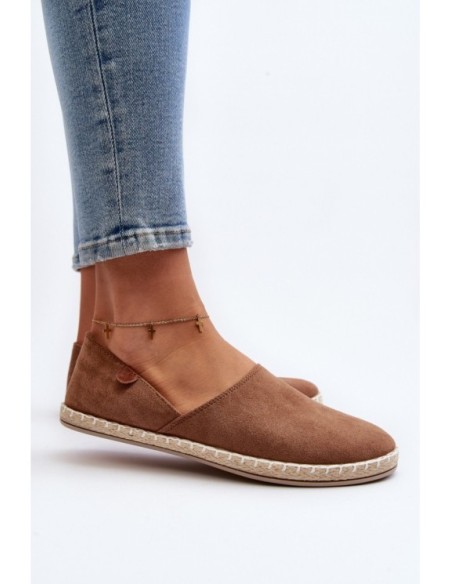 Women's Suede Espadrilles Brown Vulcano