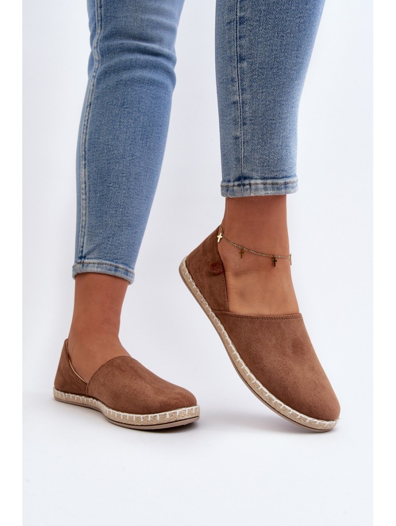 Women's Suede Espadrilles Brown Vulcano