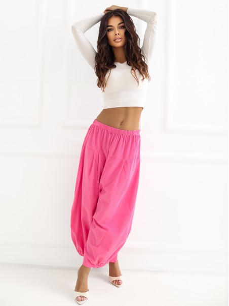 Spodnie-IT-SP-FL9321.96-ciemny różowy