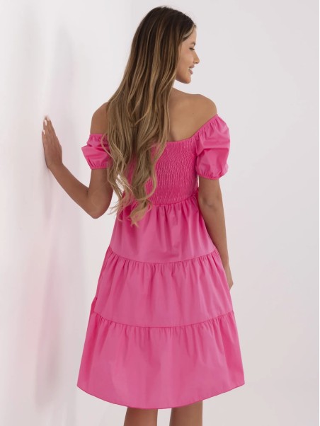 Suknelė-MI-SK-A2561.89-tamsiai rožinė