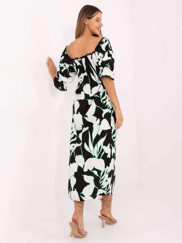 Suknelė-LK-SK-510095.89-juoda ir balta