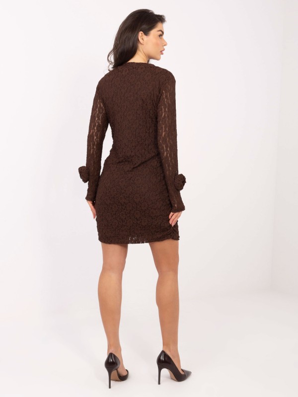 Suknelė-IT-SK-9913.30-tamsiai ruda