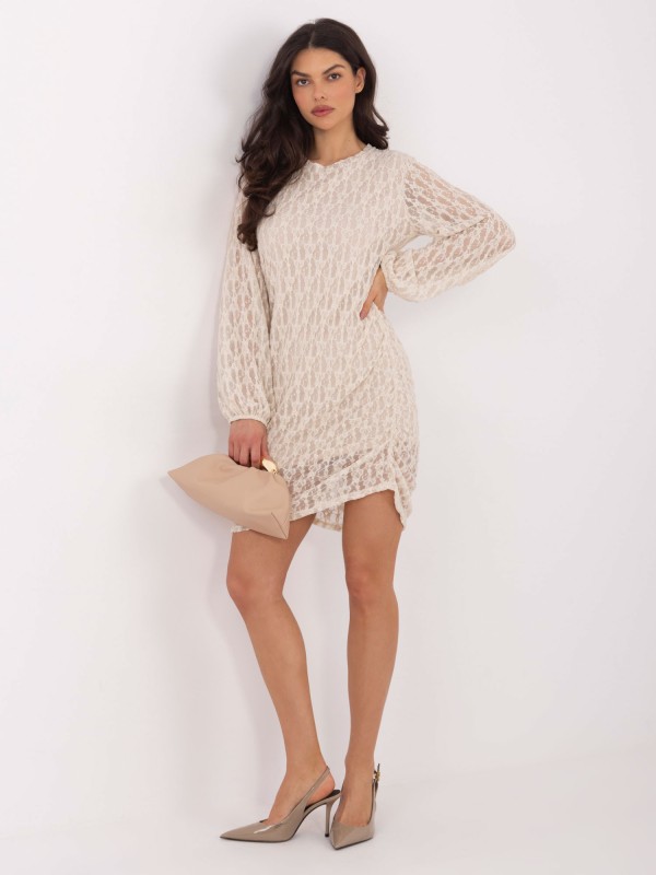 Suknelė-IT-SK-9975.99-šviesiai smėlio spalvos