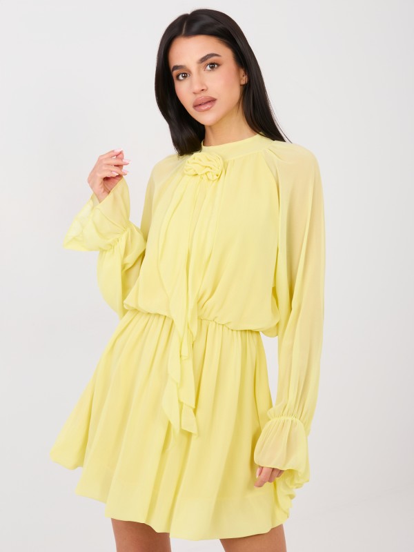 Suknelė-MI-SK-A1554.67-šviesiai geltona