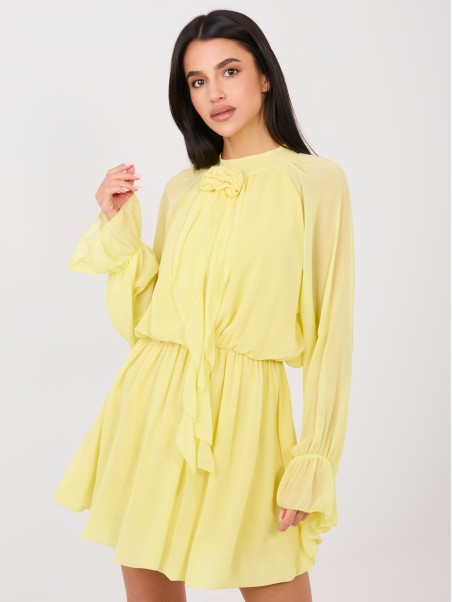Suknelė-MI-SK-A1554.67-šviesiai geltona