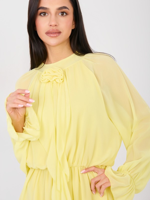 Suknelė-MI-SK-A1554.67-šviesiai geltona