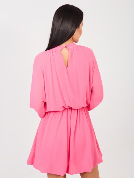 Suknelė-MI-SK-A1554.67-tamsiai rožinė