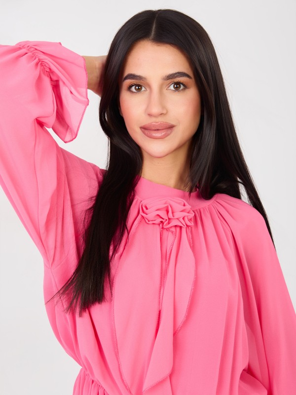 Suknelė-MI-SK-A1554.67-tamsiai rožinė