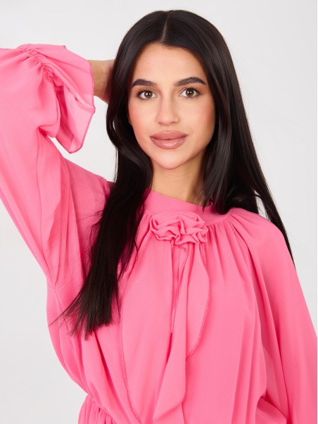 Suknelė-MI-SK-A1554.67-tamsiai rožinė