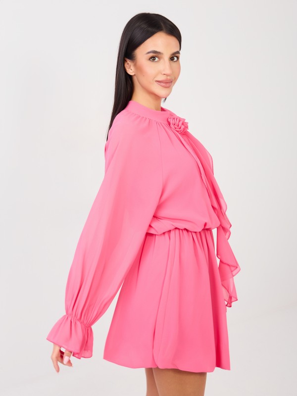 Suknelė-MI-SK-A1554.67-tamsiai rožinė