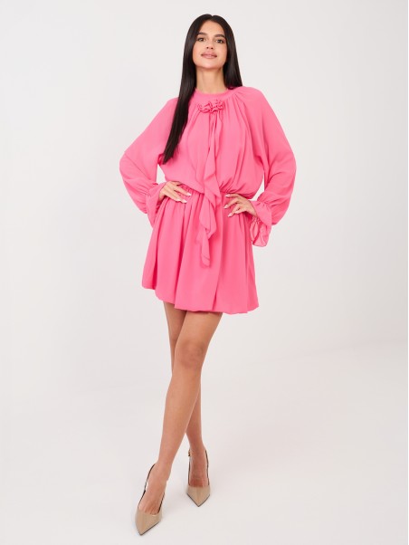 Suknelė-MI-SK-A1554.67-tamsiai rožinė