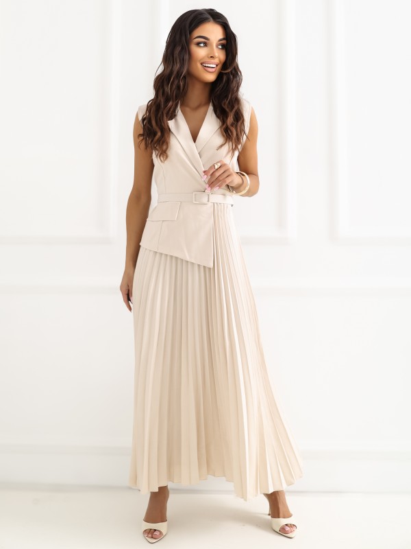 Suknelė-IT-SK-21558.03-šviesiai smėlio spalvos