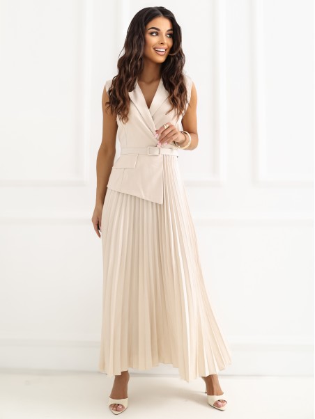 Suknelė-IT-SK-21558.03-šviesiai smėlio spalvos