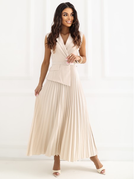 Suknelė-IT-SK-21558.03-šviesiai smėlio spalvos