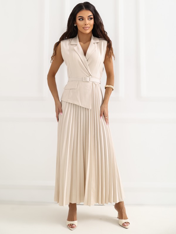 Suknelė-IT-SK-21558.03-šviesiai smėlio spalvos