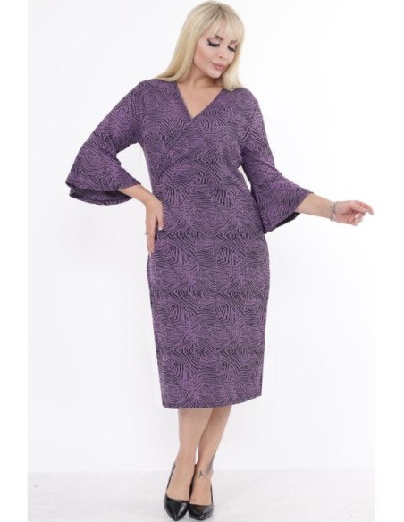 Marga violetinė suknelė ❤️ Suknelės apkūnioms