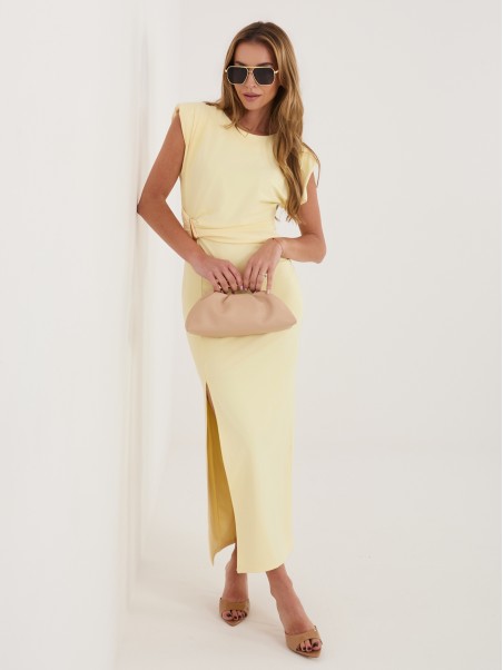 Suknelė-IT-SK-22350.86-šviesiai geltona