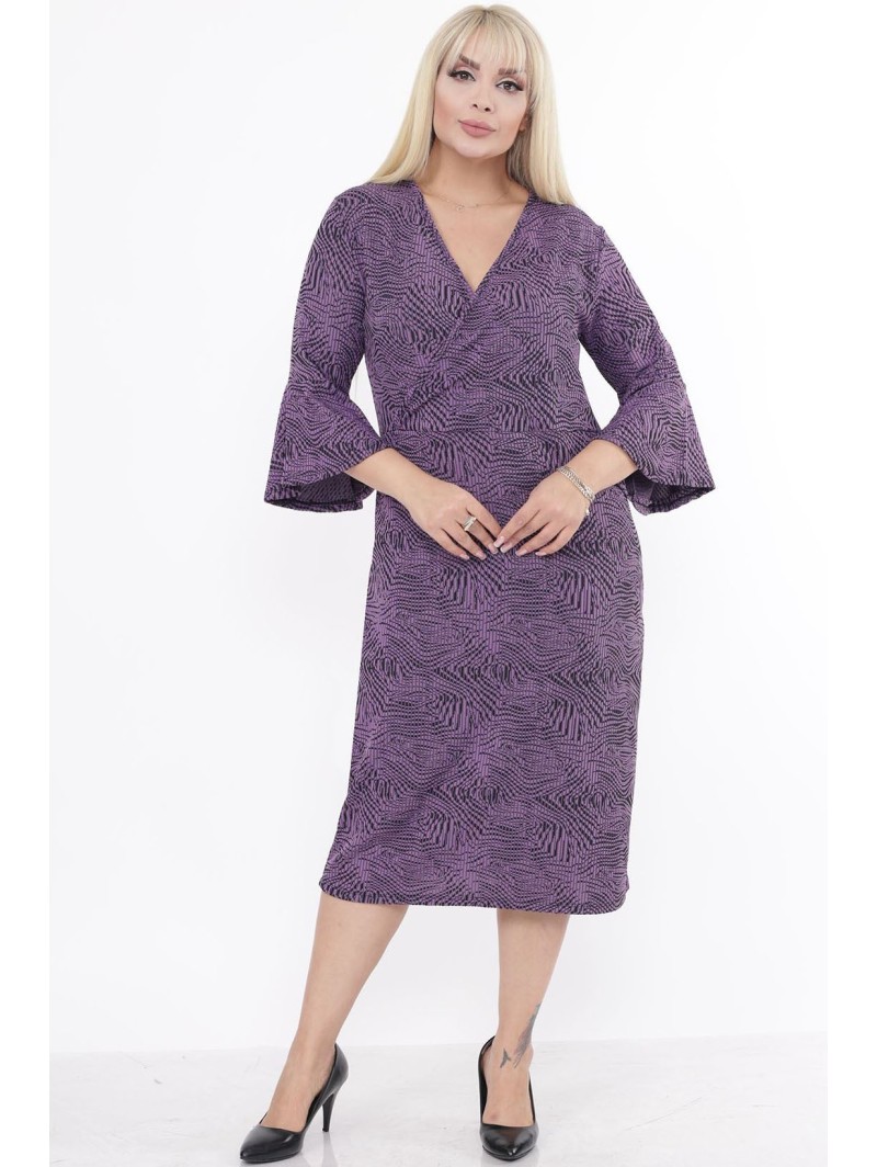 Marga violetinė suknelė ❤️ Suknelės apkūnioms