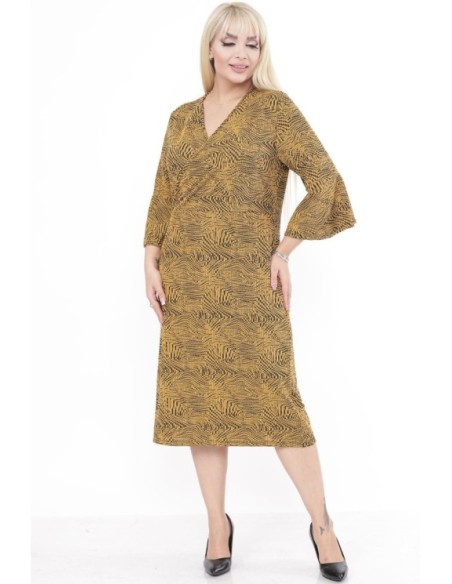 Marga geltona suknelė ❤️ Suknelės apkūnioms