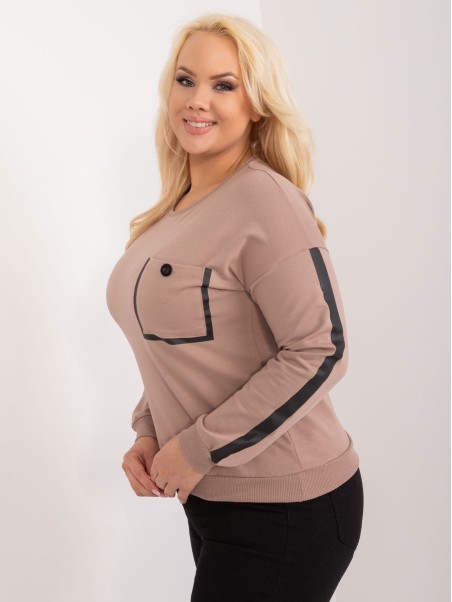 Bluzka-RV-BZ-9329.57-ciemny bezowy