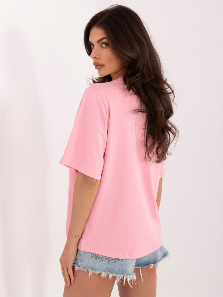 T-shirt- RV-TS-A1089.87-jasny różowy