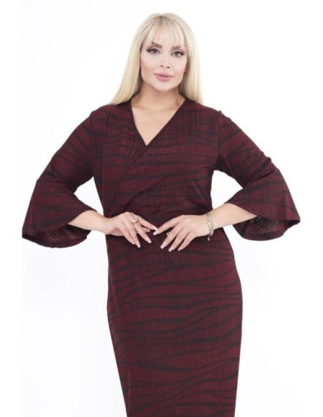 Marga bordinė suknelė ❤️ Suknelės apkūnioms