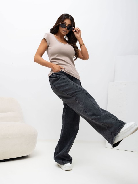 T-shirt-RV-TS-A1360.02P-ciemny bezowy