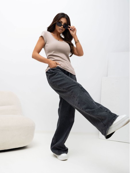 T-shirt-RV-TS-A1360.02P-ciemny bezowy