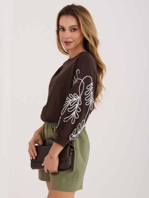 Bluza-RV-BL-A367-1.18P-ciemny brązowy