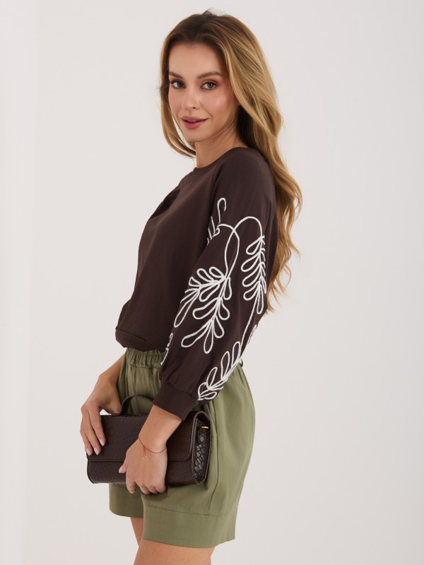 Bluza-RV-BL-A367-1.18P-ciemny brązowy