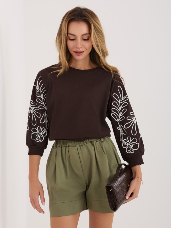 Bluza-RV-BL-A367-1.18P-ciemny brązowy