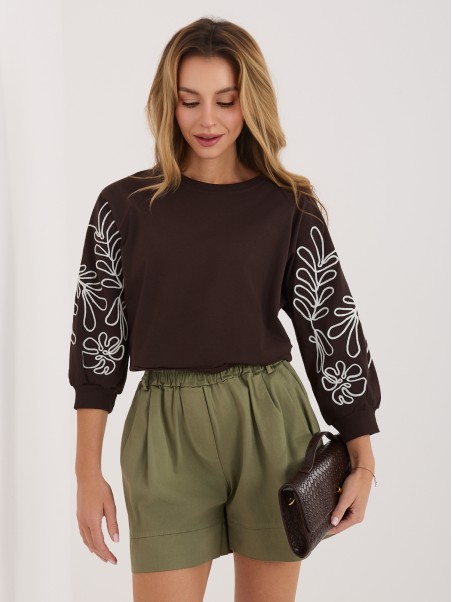 Bluza-RV-BL-A367-1.18P-ciemny brązowy