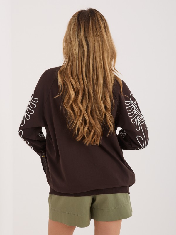 Bluza-RV-BL-A367-1.18P-ciemny brązowy