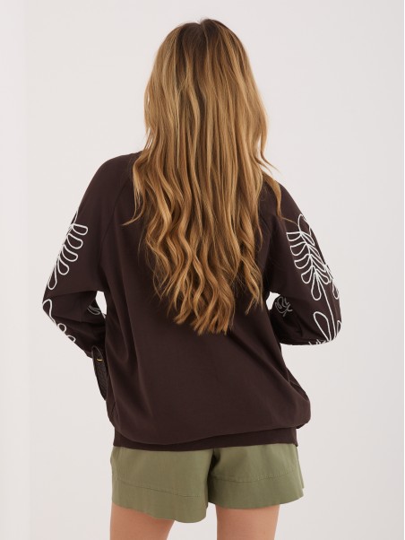 Bluza-RV-BL-A367-1.18P-ciemny brązowy