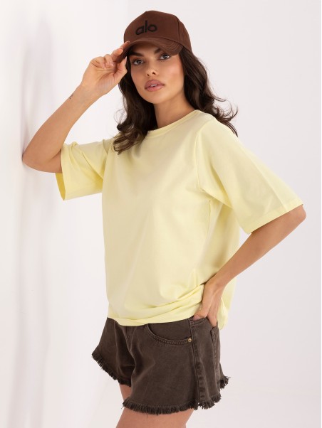 T-shirt- RV-TS-A1089.87-jasny żółty
