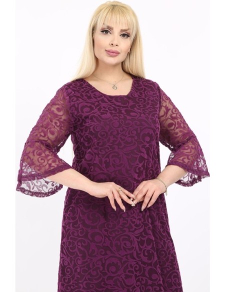 Violetinės spalvos suknelė ❤️ Suknelės apkūnioms