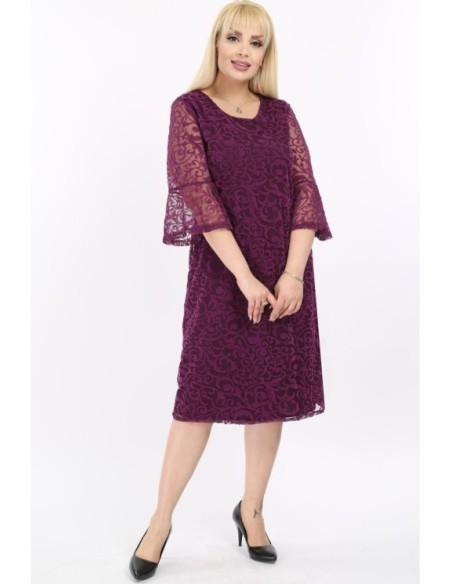 Violetinės spalvos suknelė ❤️ Suknelės apkūnioms