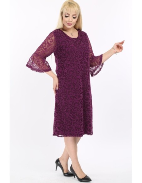 Violetinės spalvos suknelė ❤️ Suknelės apkūnioms