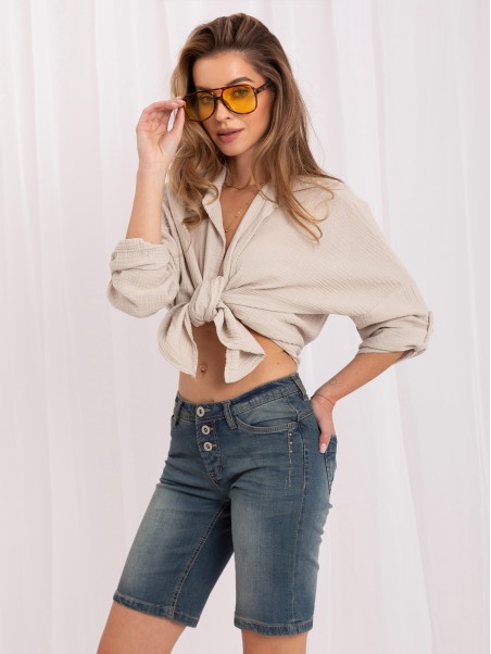 Szorty-D8605Y61506AZD106-ciemny niebieski