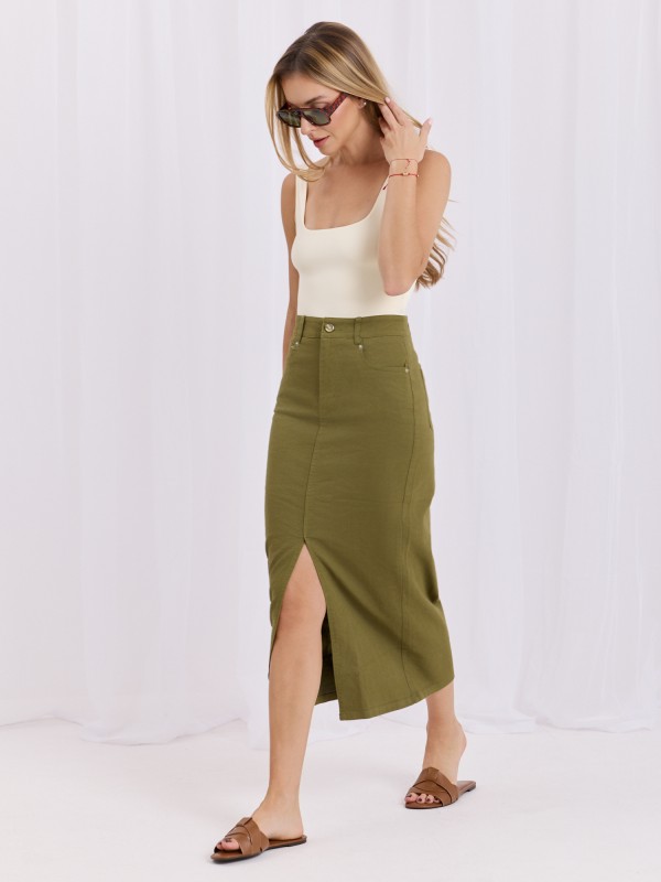Spódnica-HM-SD-MC6290.49-khaki