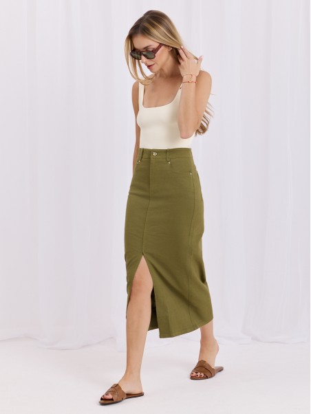 Spódnica-HM-SD-MC6290.49-khaki