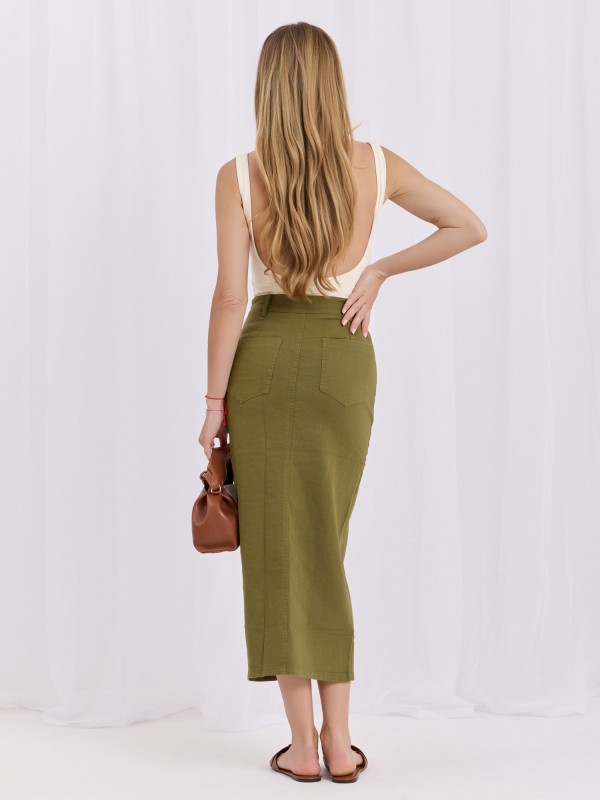 Spódnica-HM-SD-MC6290.49-khaki