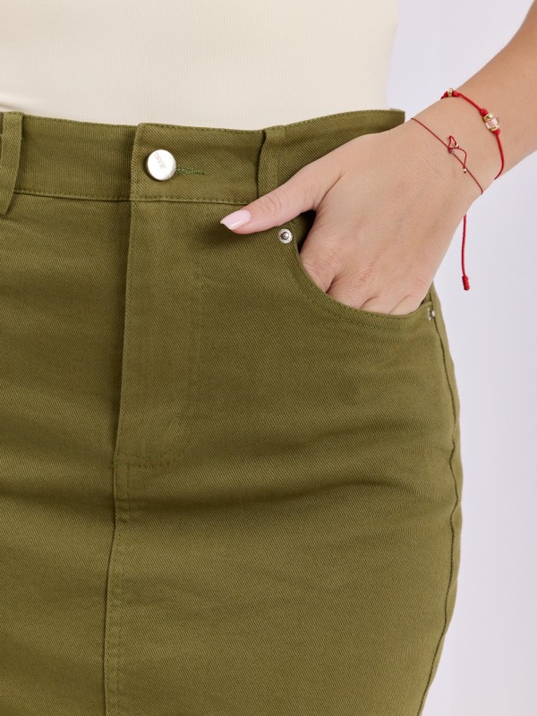 Spódnica-HM-SD-MC6290.49-khaki