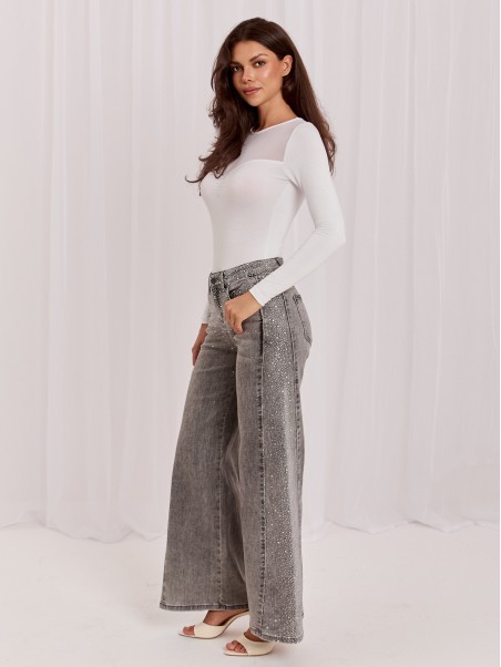 Spodnie jeans-IR-SP-TK519.78-szary