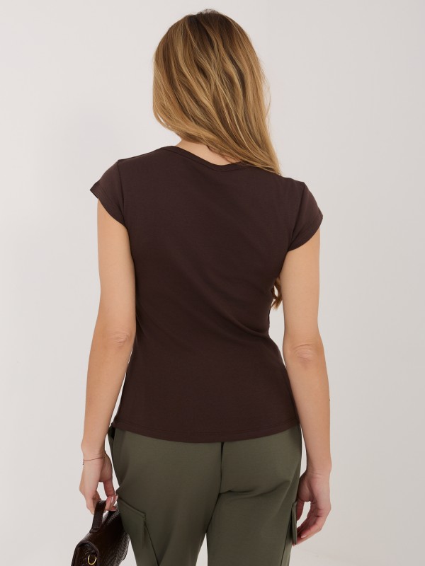 T-shirt-RV-TS-A1360.02P-ciemny brązowy