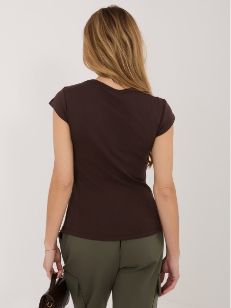 T-shirt-RV-TS-A1360.02P-ciemny brązowy