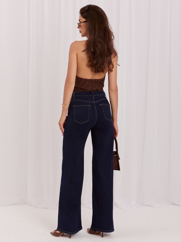 Spodnie jeans-IR-SP-K7031.87-granatowy